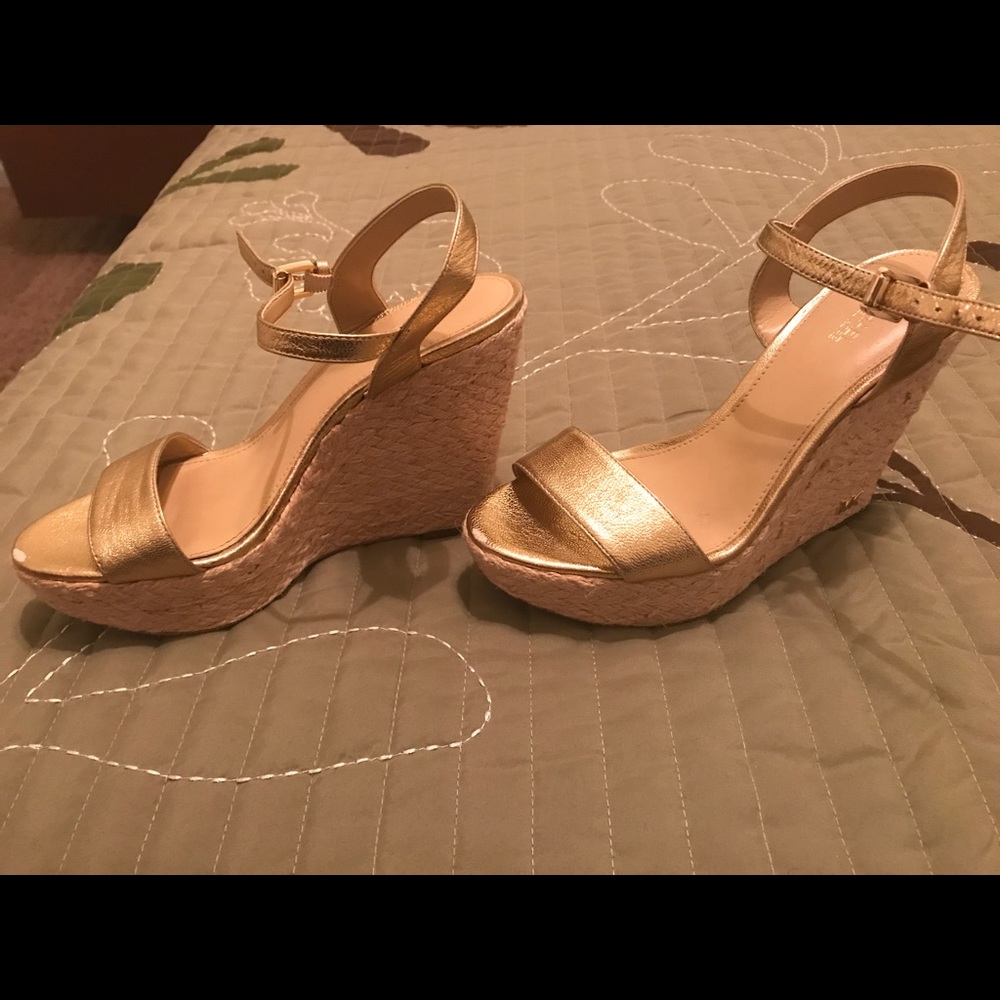 Michale Kors Jill Spadrille Wedge Sandals 6.5
